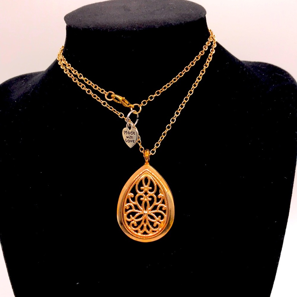 Gold, Silver, Oil Diffuser, Anti Anxiety, Pendant, Necklace Magnetic 20”